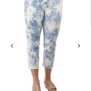 Ethyl clothing tie died skinny capri